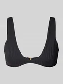 Stroje kąpielowe - Top bikini z fakturowanym wzorem - miniaturka - grafika 1