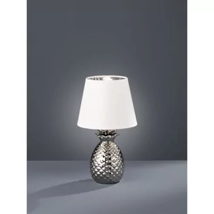 Reality Leuchten Ceramiczna lampa stołowa Pineapple, srebrna - Lampy stojące - miniaturka - grafika 1