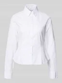 Bluzki damskie - Bluzka o kroju slim fit z listwą guzikową - miniaturka - grafika 1