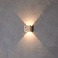 Lampy ogrodowe - LeuchtNatur Cubus kinkiet zewnętrzny LED, sosna - miniaturka - grafika 1