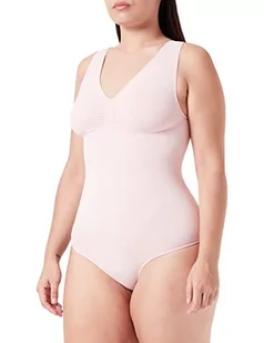 belly cloud Damskie body modelujące figurę z dekoltem w serek, Różowy (Rose 559), XXL - Body - miniaturka - grafika 1