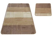 Dywaniki łazienkowe - Beżowe nowoczesne miękkie dywaniki łazienkowe D6-A40 - miniaturka - grafika 1