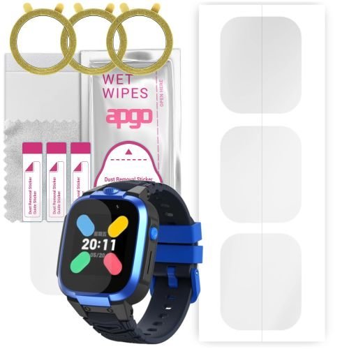 3x folia ochronna hydrożelowa do Mibro Kids Watch Phone Z3 - apgo Smartwatch Hydrogel Protection Ochrona na ekran smartwatcha