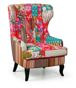 B2B Partner Krzesło Patchwork,uszy FD1541 - Inne meble biurowe - miniaturka - grafika 1