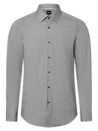 Koszule męskie - BOSS Koszula męska - H-HANK-kent-C1-214 Mężczyźni Slim Fit Bawełna szary|zielony|biały wzorzysty, 38 - miniaturka - grafika 1