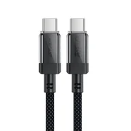 Kable USB - Kabel przewód USB-C z nylonowym oplotem PD 60W 480Mb/s - czarny ACEFAST - miniaturka - grafika 1