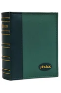 Albumy fotograficzne - Album zgrzewany BA na 200 zdjęć 10x15 cm, bez opisu, czarne strony ZIELONY - miniaturka - grafika 1