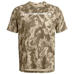 Koszulka męska Under Armour Tech ABC Camo SS Rozmiar: XL / Kolor: brązowy - Koszulki sportowe męskie - miniaturka - grafika 1