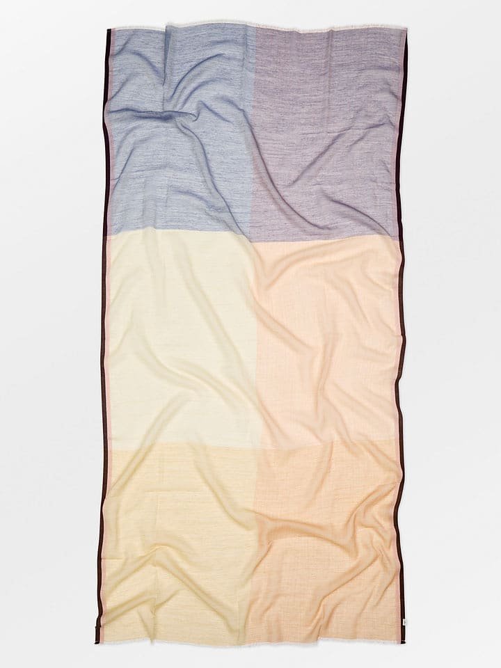 Becksöndergaard Wełniany szal w kolorze żółto-niebieskim - 200 x 100 cm