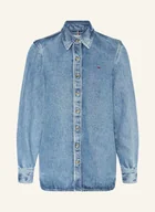 Bluzki damskie - Tommy Hilfiger Bluzka Jeansowa Lana blau - miniaturka - grafika 1
