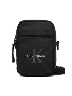 Calvin Klein Saszetka Bold Logo Nylon Slim Reporter LV04D3231G Czarny - Nerki - miniaturka - grafika 1