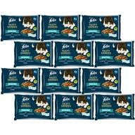 Mokra karma dla kotów - FELIX Tasty Shreds mokra karma dla kota z łososiem i tuńczykiem w sosie 12x(4x80g) - miniaturka - grafika 1