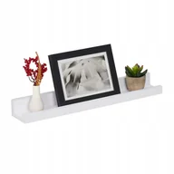 Półki do kuchni - Relaxdays Listwa na zdjęcia, 48 cm szerokości, wąski regał ścienny. - miniaturka - grafika 1