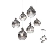 Lampy sufitowe - Redo 01-2069 - Żyrandol na lince PLUMEN 6xE14/42W/230V szary - miniaturka - grafika 1