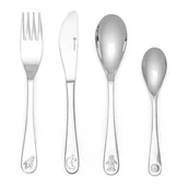 Sztućce dla dzieci - Sztućce dla dzieci ze stali nierdzewnej w kolorze srebra 4 szt. Space – Zilverstad - miniaturka - grafika 1