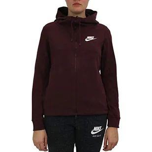 Nike Damska kurtka z kapturem z zamkiem błyskawicznym na całej długości. Burgundy Crush/Sail M - Kurtki damskie - miniaturka - grafika 1
