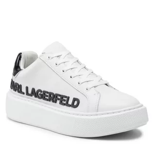 Sneakersy damskie - Sneakersy KARL LAGERFELD - KL62210 White Lthr w/Black - grafika 1