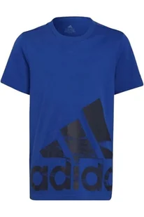 Koszulka dziewczęca Adidas Logo bawełniana niebieska-176 - Koszulki dla dziewczynek - miniaturka - grafika 1