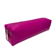 Piórniki - Piórnik szkolny młodzieżowy prostokąt kostka Fuksja - miniaturka - grafika 1