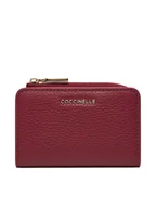 Portfele - Coccinelle Mały Portfel Damski MW5 Metallic Soft E2 MW5 17 01 01 Bordowy - miniaturka - grafika 1