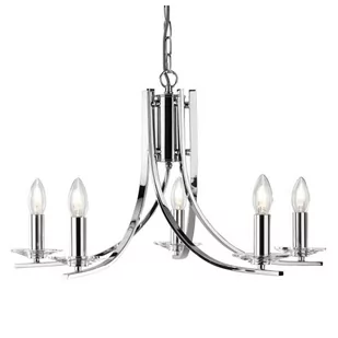 Szlachetna, 5-pkt. lampa wisząca Ascona, chromowa - Lampy sufitowe - miniaturka - grafika 1