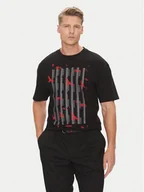 Koszulki męskie - HUGO T-Shirt Digraph 50542581 Czarny Oversize - miniaturka - grafika 1