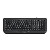 Klawiatury - Genius KB-118 II, klawiatura CZ/SK, klasyczna, wodoodporny rodzaj przewodowa (PS/2), czarna - miniaturka - grafika 1