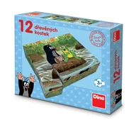Klocki - Krecik i Przyjaciele Drewniane klocki obrazkowe puzzle z Krecikiem 12 klocków dla dzieci 3+ - miniaturka - grafika 1