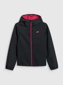Kurtki i płaszcze dla dziewczynek - 4F Kurtka softshell wiatroodporna membrana 5000 dziewczęca - czarna 164 (13-14 lat) - miniaturka - grafika 1