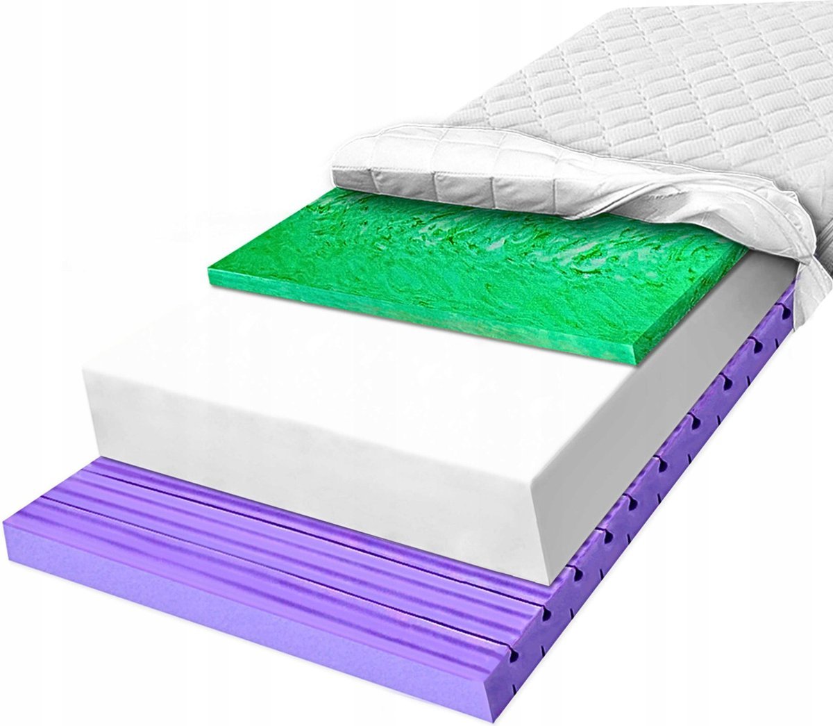 Materac piankowy 120x200 H1 H2 sprężysty antybakteryjny dostosowujący 17cm