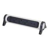 Przedłużacze i rozgałęźniki - Przedłużacz obrotowy 4x230V+Z, bez przewodu LEGRAND biały/grafit - miniaturka - grafika 1