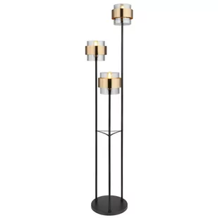 Globo Milley 15560S lampa stojąca podłogowa 3x60W E27 złota/czarna - Lampy stojące - miniaturka - grafika 1