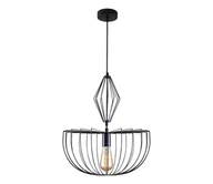 Lampy sufitowe - Żyrandol na lince JASMINA 1xE27/20W/230V śr. 40 cm czarny - miniaturka - grafika 1