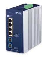 Switche - PLANET IGS-1000-4UP2X łącza sieciowe 2.5G Ethernet (100/1000/2500) Obsługa PoE Aluminium, Niebieski IGS-1000-4UP2X - miniaturka - grafika 1