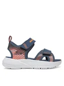 Buty dla chłopców - Skechers Sandały Microspec-Splash- 407034L/NVOR Granatowy - miniaturka - grafika 1