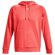 Bluzy sportowe męskie - Męska bluza Under Armour Rival Fleece Hoodie Rozmiar: XL / Kolor: czerwony - miniaturka - grafika 1