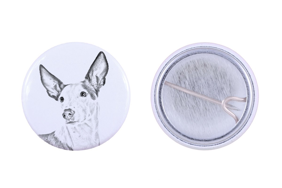 Podenco z Ibizy, Podenco Ibicenco - przypinka z twoim psem, dodaj własne foto, marka Art-Dog