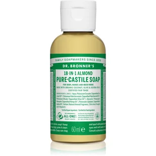 Dr Bronner's Migdałowe kastylijskie mydło w płynie Almond Castile Soap 60 ml- Dr Bronner's 2837-0 - Mydła - miniaturka - grafika 1