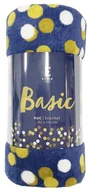 Koce - Koc dziecięcy Basic 130x170 niebieski kropki - miniaturka - grafika 1