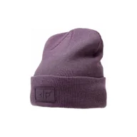 Czapki damskie - 4F czapka damska zimowa beanie jersey U319, kolor: fioletowy - miniaturka - grafika 1