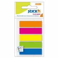 Przybory szkolne - STICKN Zakładki indeksujące samoprzylepne mix 5 kolorów neon - miniaturka - grafika 1