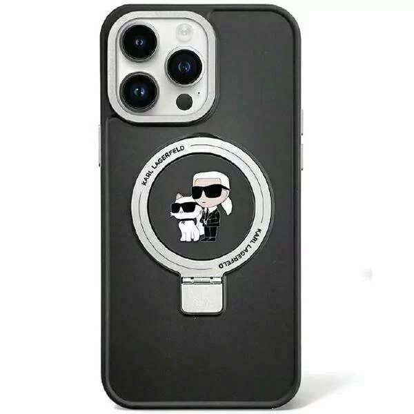 Karl Lagerfeld KLHMP15MHMRSKCK iPhone 15 Plus 6.7"czarny/black hardcase Ring Stand Karl&Choupettte MagSafe