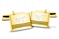 Spinki do mankietów i krawatów - Spinki do koszuli z Twoimi inicjałami - miniaturka - grafika 1