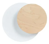 Lampy ścienne - Emibig ZITA K1 WHITE 174/K1 drewniano metalowy biały kinkiet EM174/K1 - miniaturka - grafika 1