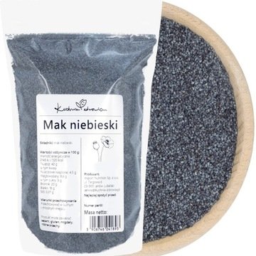 Mak Niebieski 500g Naturalny Świeży Czysty Nasiona Maku Kuchnia Zdrowia