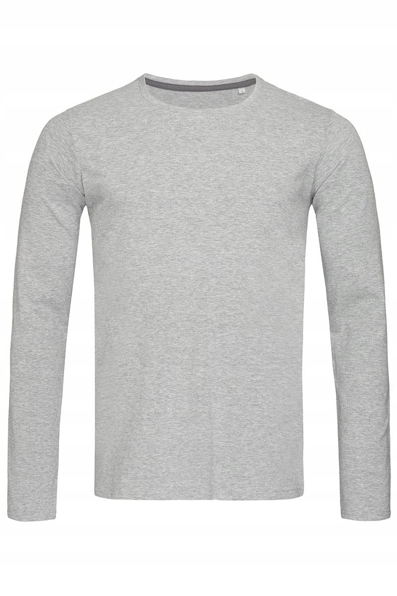 Koszulka Męska Długi Rękaw ELASTIC Bawełna JAKOŚĆ STEDMAN SZARA XL