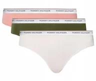Majtki damskie - TOMMY HILFIGER BIKINI DAMSKIE MAJTKI 3 PACK BIKINI ZIELONE/RÓŻOWE r.XS - miniaturka - grafika 1