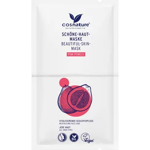 COSNATURE Naturalna upiększająca maska do twarzy z różowym pomelo 2 x 8 ml - Maseczki do twarzy - miniaturka - grafika 1