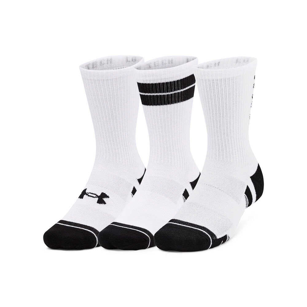 Skarpetki Under Armour Perf Tech Nov 3pk Crew White/White/Black M