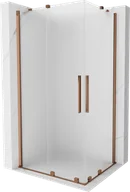 Kabiny prysznicowe - Mexen Velar Duo kabina prysznicowa rozsuwana 90x80 cm, szron, różowe złoto - 871-090-080-32-60 - miniaturka - grafika 1